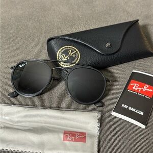 RayBan RB3647N round double bridge sunglasses